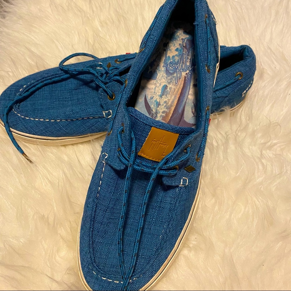 Guy Harvey Gulf Linen Boat Shoe Size 12M